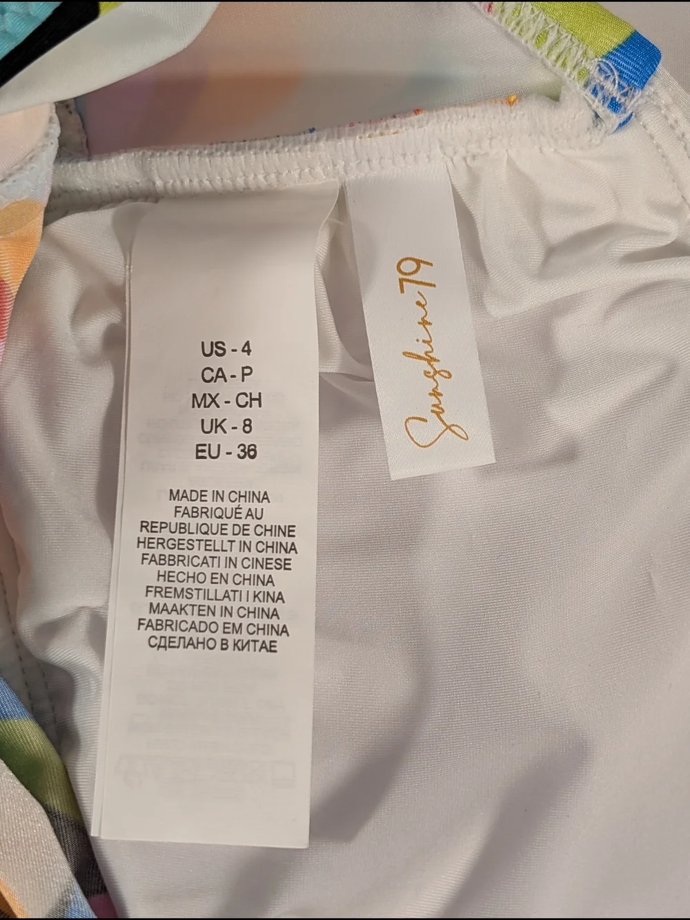 New Sunshine 79 Hang Loose Bandeau Tankini Halter Swim Top Keyhole Front Size 4
